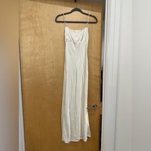 Abercrombie Satin Cowl Back Slip Midi Dress